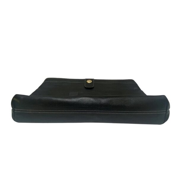 LANCEL Paris Bag Black Leather Made in Italy Clutch Designer Handbag - Picture 11 of 13